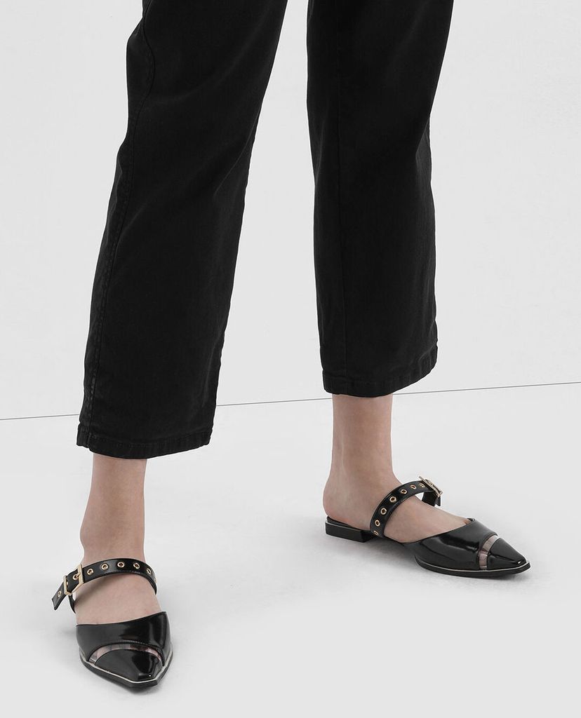 CHARLES & KEITH - Giày đế bệt Eyelet Embellished Mary Jane Mules
