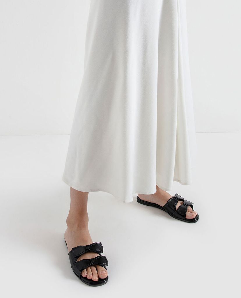 CHARLES & KEITH - Giày sandal Double Bow Slide