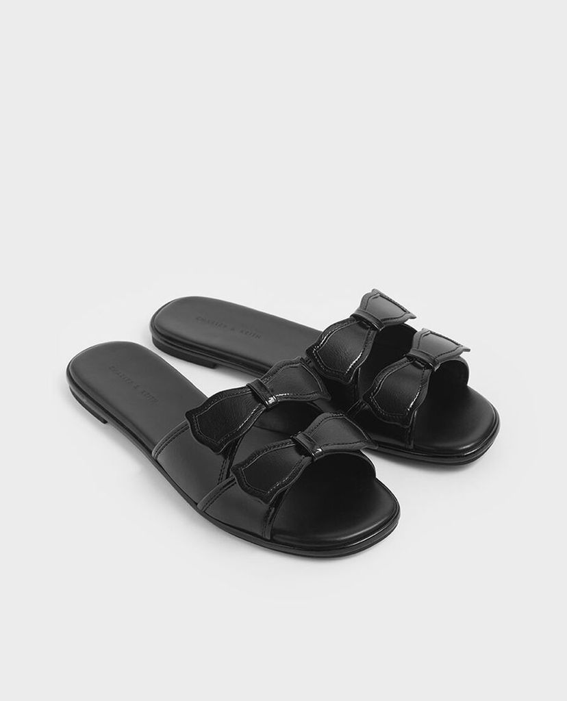 CHARLES & KEITH - Giày sandal Double Bow Slide