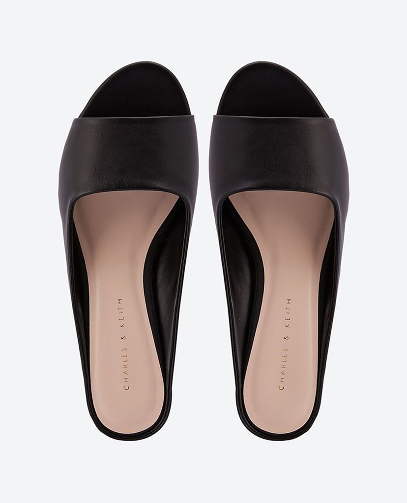 CHARLES & KEITH - Giày đế xuồng hở mũi Open Toe Slide