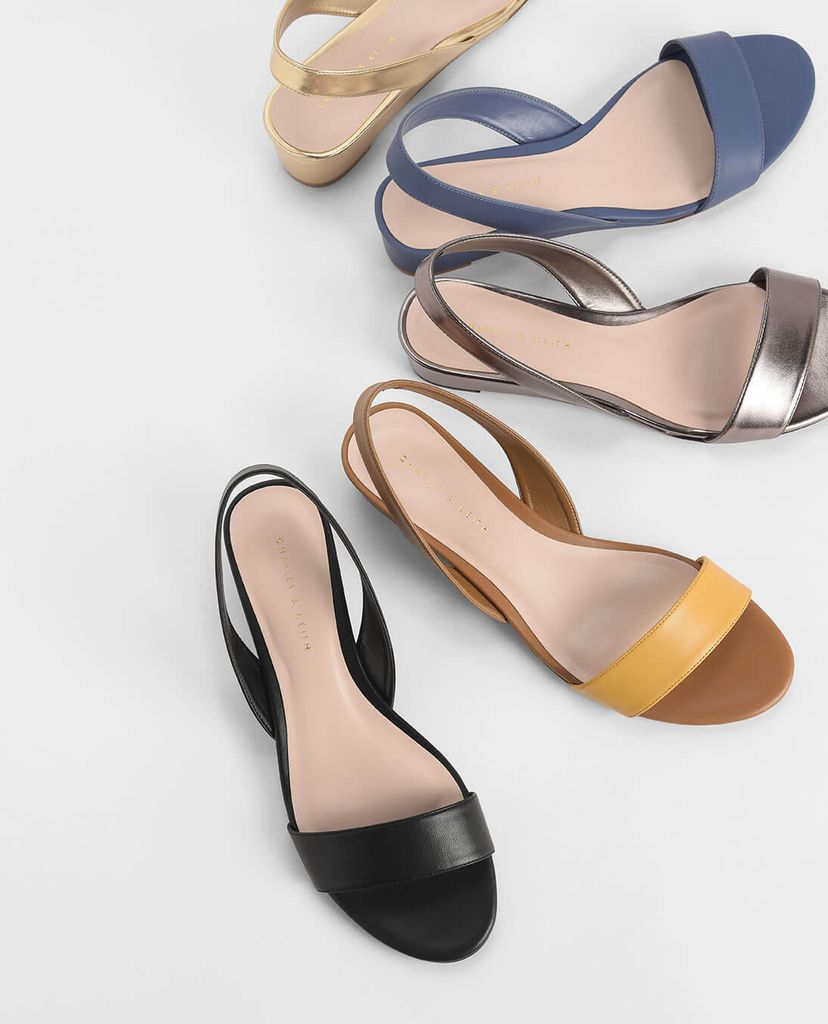 CHARLES & KEITH - Giày đế xuồng Two Tone Low Slingback