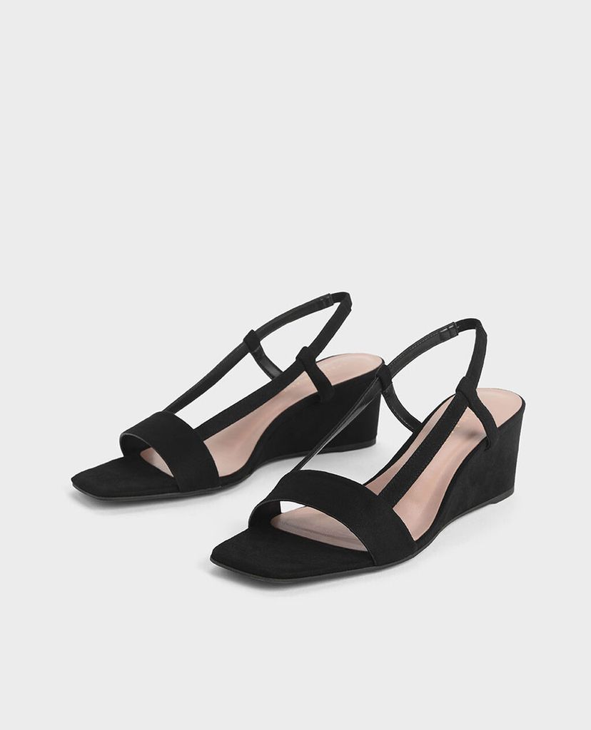 CHARLES & KEITH - Giày đế xuồng Square Toe Slingback