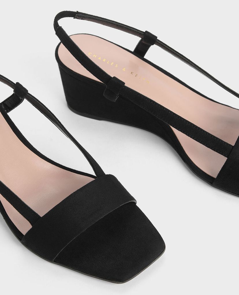 CHARLES & KEITH - Giày đế xuồng Square Toe Slingback