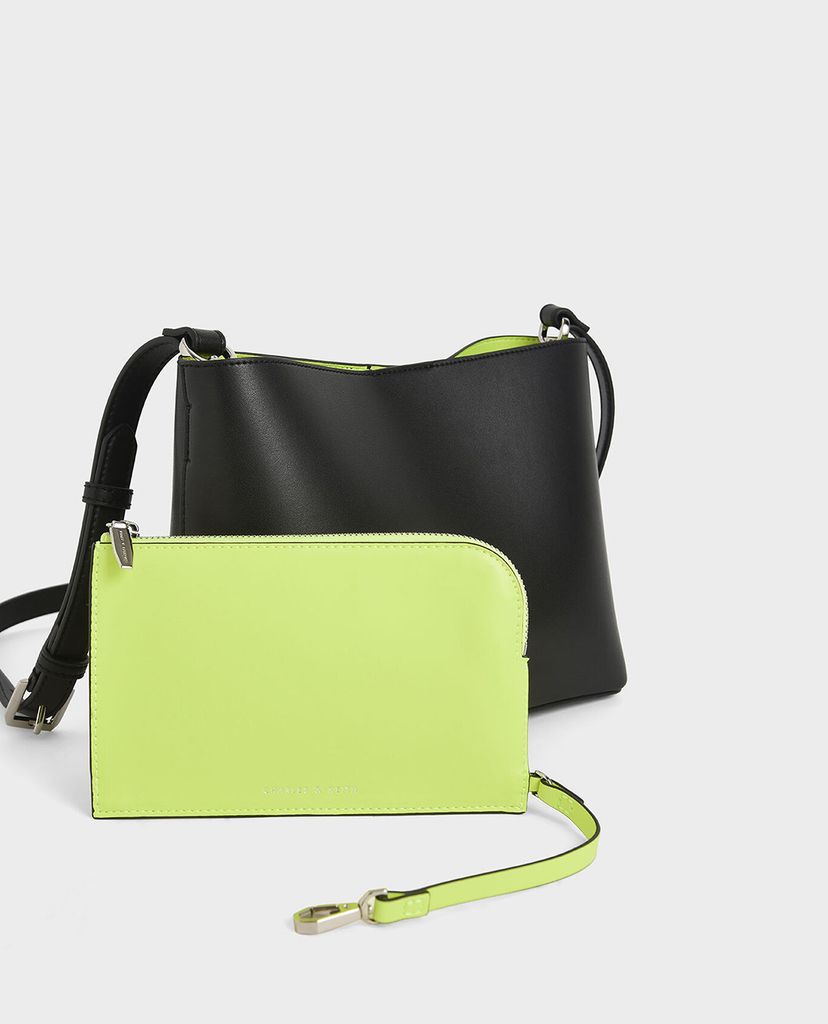 CHARLES & KEITH - Túi rút dây nữ Acrylic Handle Bucket