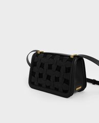 CHARLES & KEITH - Túi đeo vai nữ Weave Detail