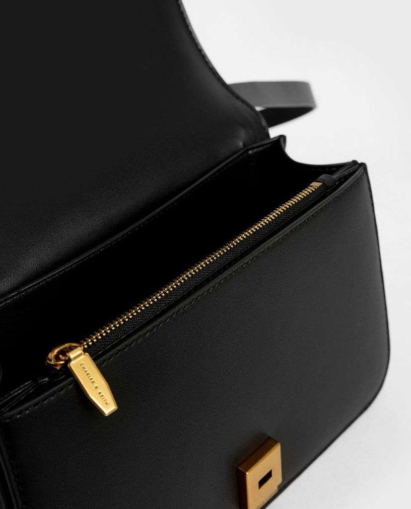 CHARLES & KEITH - Túi đeo vai nữ Weave Detail