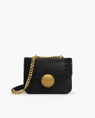 CHARLES & KEITH - Túi đeo vai nữ chữ nhật nắp gập phối chi tiết dệt thời trang