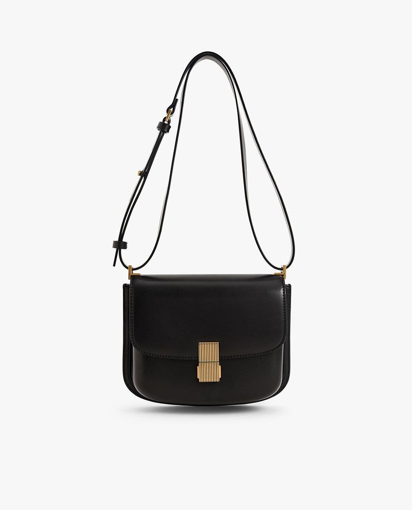 CHARLES & KEITH - Túi đeo vai nữ chữ nhật Metallic Push Lock