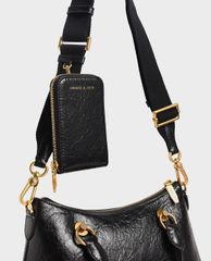 CHARLES & KEITH - Túi đeo vai nữ chữ nhật Double Handle