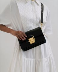 CHARLES & KEITH - Túi đeo vai phom chữ nhật Metallic Push Lock