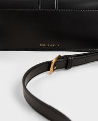 CHARLES & KEITH - Túi đeo vai nữ chữ nhật Metallic Buckle
