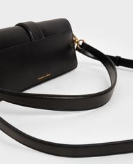 CHARLES & KEITH - Túi đeo vai nữ chữ nhật Metallic Buckle