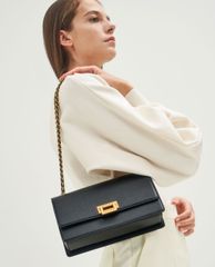 CHARLES & KEITH - Túi đeo vai nữ chữ nhật Chain Strap Evening