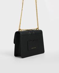CHARLES & KEITH - Túi đeo vai phom chữ nhật Metallic Push Lock