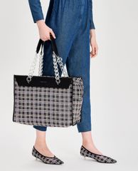 CHARLES & KEITH - Túi đeo vai chữ nhật Mesh Tote