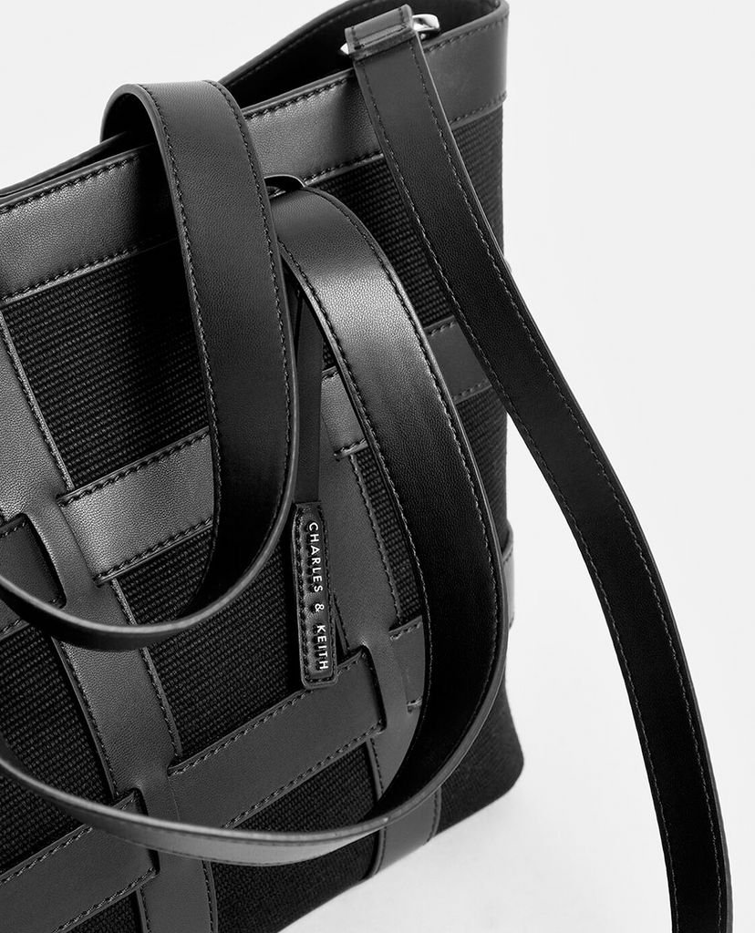 CHARLES & KEITH - Túi đeo vai nữ chữ nhật Large Caged See Through