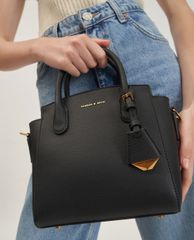 CHARLES & KEITH - Túi xách nữ phom vuông Double Handle Trapeze