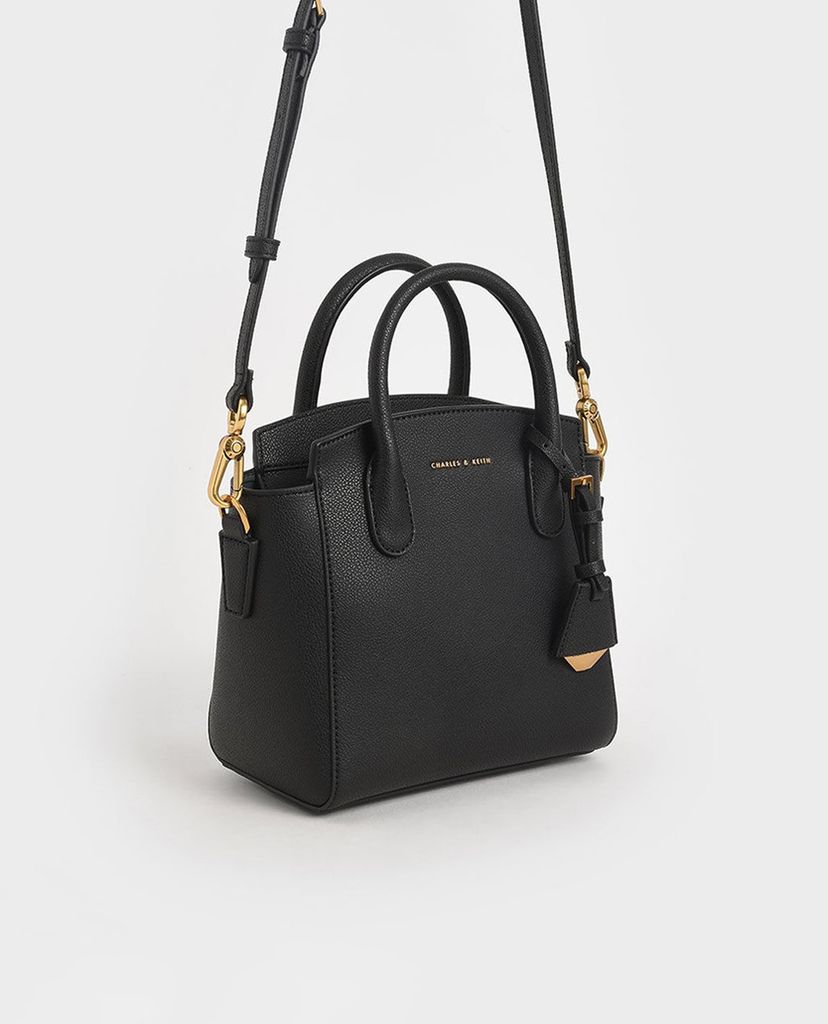 CHARLES & KEITH - Túi xách nữ phom vuông Double Handle Trapeze