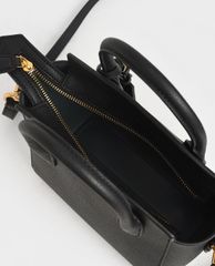 CHARLES & KEITH - Túi xách nữ phom vuông Double Handle Trapeze