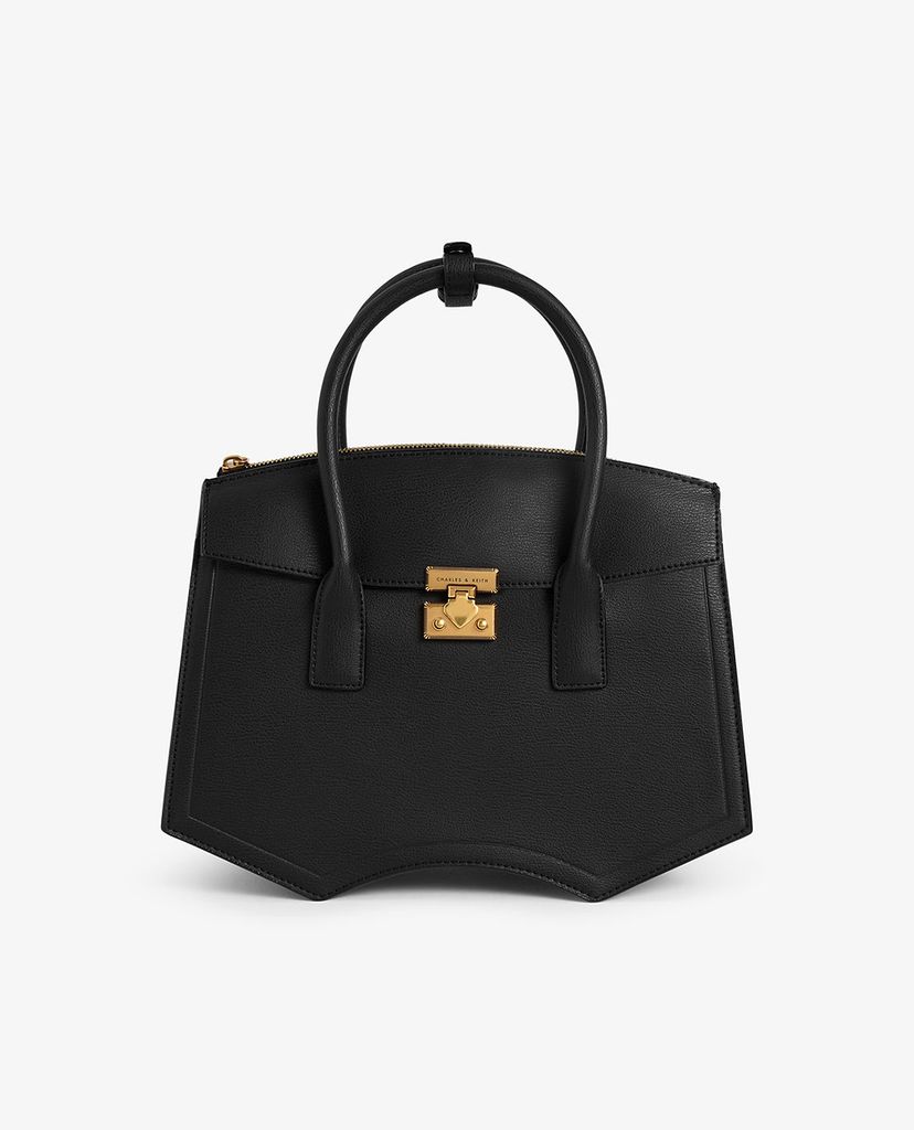 CHARLES & KEITH - Túi xách tay nữ đa giác Double Handle Sculptural