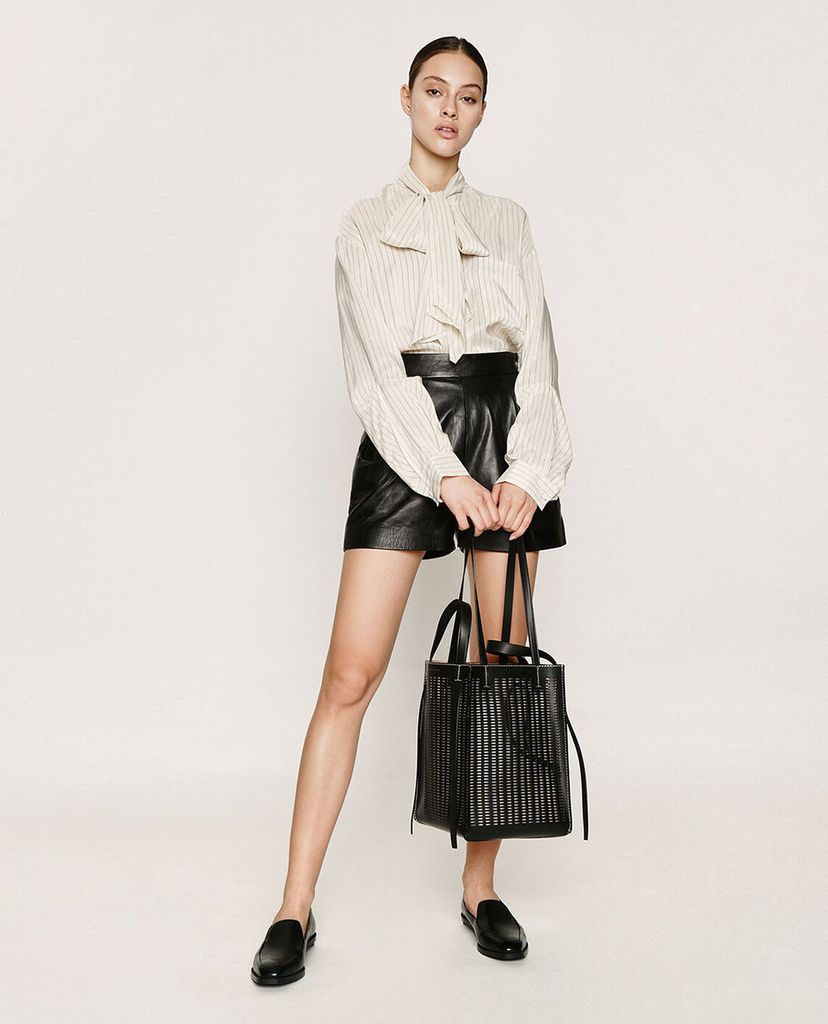 CHARLES & KEITH - Túi đeo vai nữ hình thang Large Laser Cut