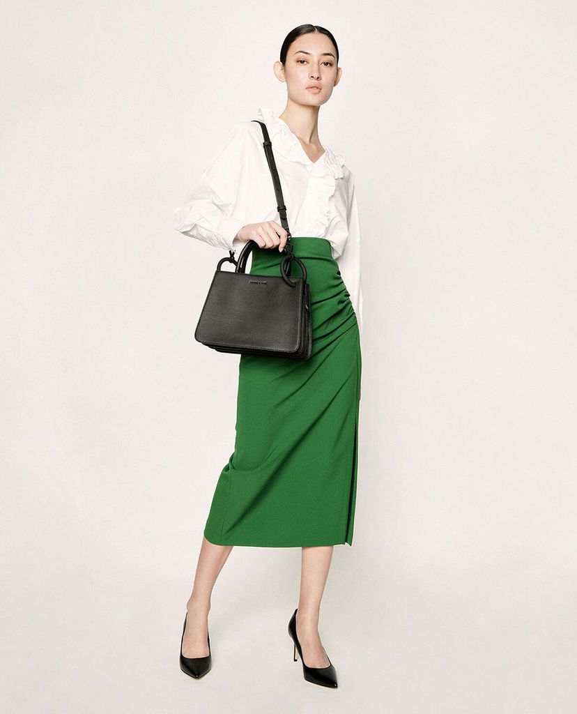 CHARLES & KEITH - Túi đeo vai nữ hình thang Chunky Chain Top Handle