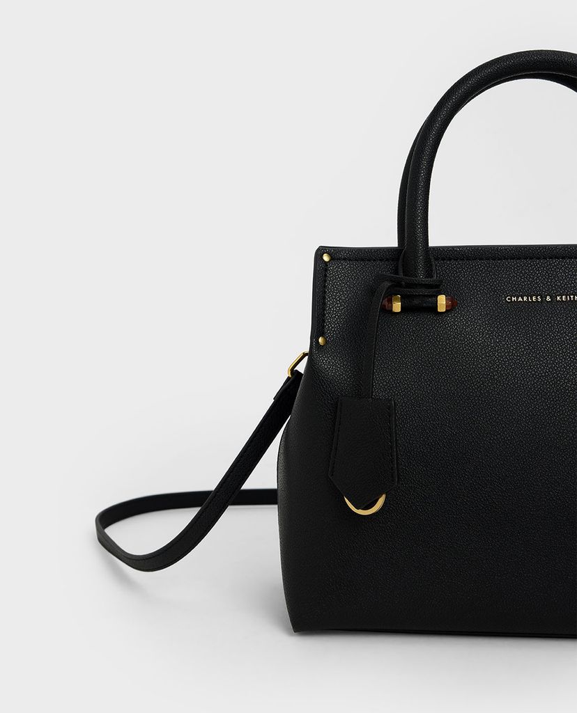 CHARLES & KEITH - Túi xách tay nữ chữ nhật Double Structured