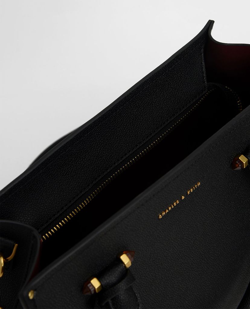 CHARLES & KEITH - Túi xách tay nữ chữ nhật Double Structured