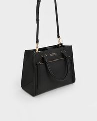CHARLES & KEITH - Túi xách nữ chữ nhật Double Handle Front Zip Tote