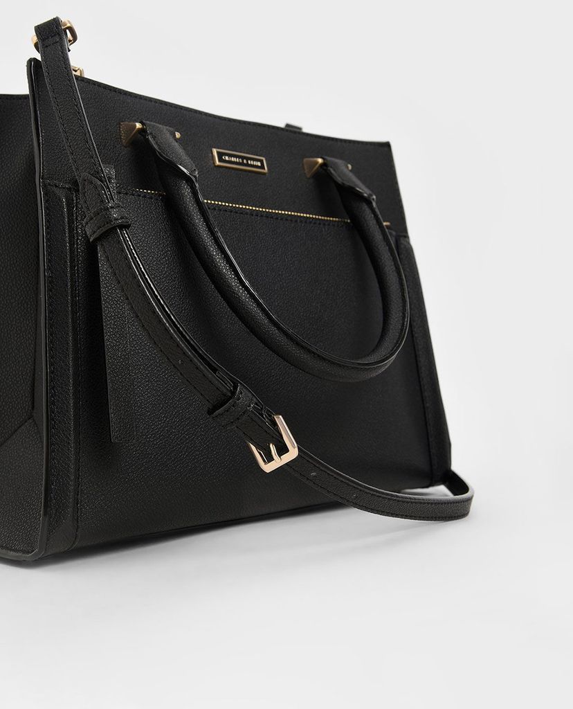 CHARLES & KEITH - Túi xách nữ chữ nhật Double Handle Front Zip Tote