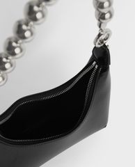CHARLES & KEITH - Túi đeo vai nữ phối ngọc trai thời trang