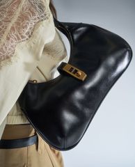 CHARLES & KEITH - Túi đeo vai nữ hình thang Metallic Accent Hobo