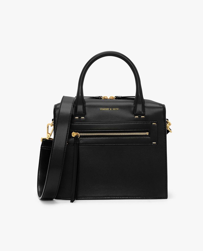 CHARLES & KEITH - Túi xách tay nữ Zipper Detail
