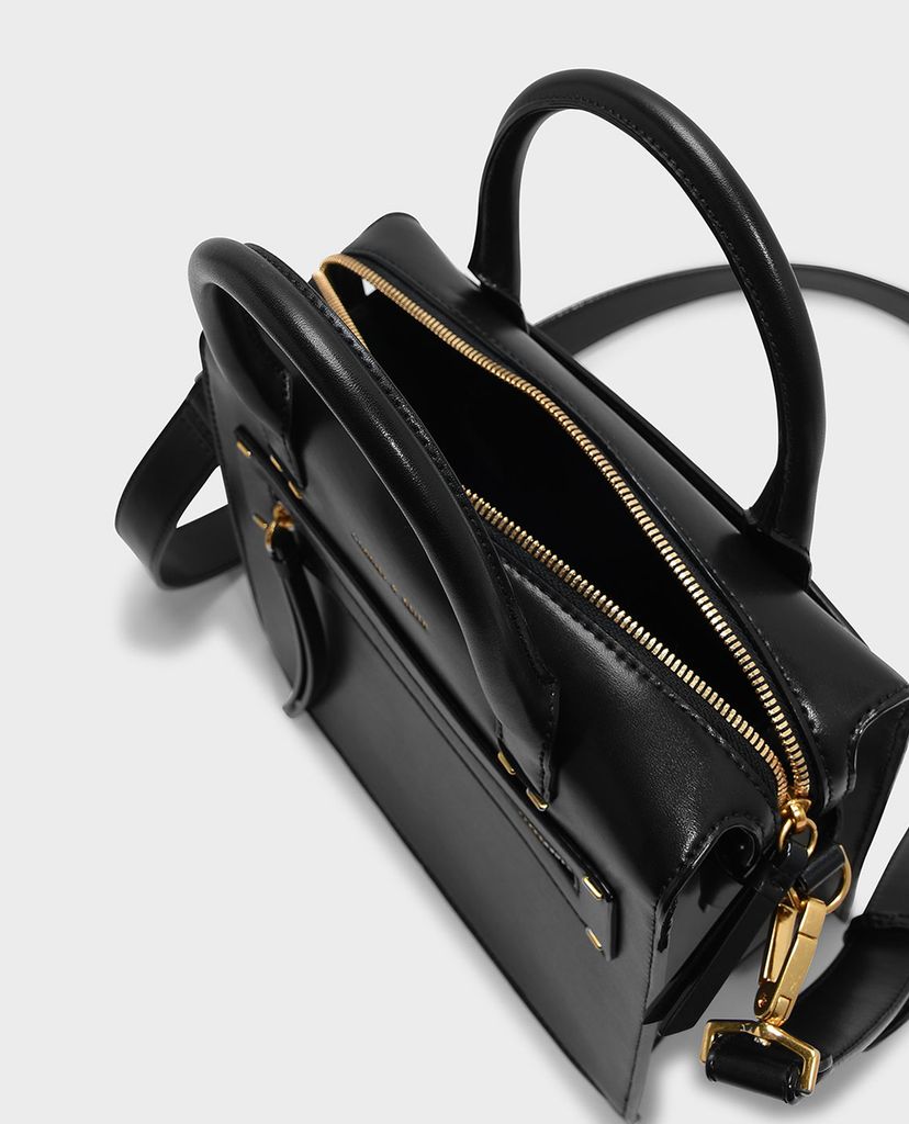 CHARLES & KEITH - Túi xách tay nữ Zipper Detail