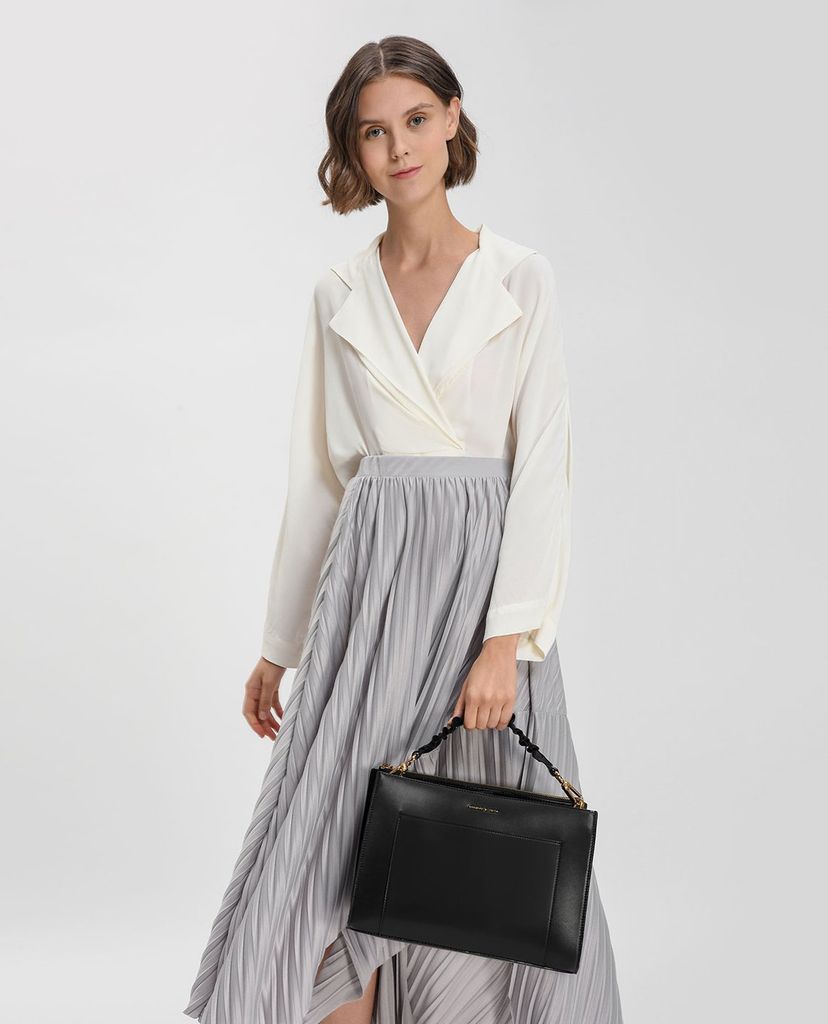CHARLES & KEITH - Túi xách tay nữ chữ nhật thời trang