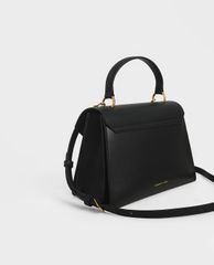 CHARLES & KEITH - Túi xách tay hình thang Stone Embellished Geometric