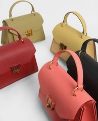 CHARLES & KEITH - Túi xách tay hình thang Stone Embellished Geometric
