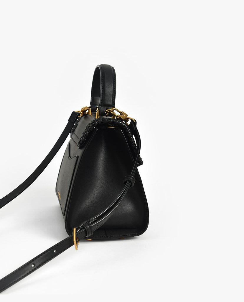 CHARLES & KEITH - Túi xách tay nữ hình thang Woven Top