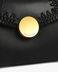 CHARLES & KEITH - Túi xách tay nữ hình thang Woven Top