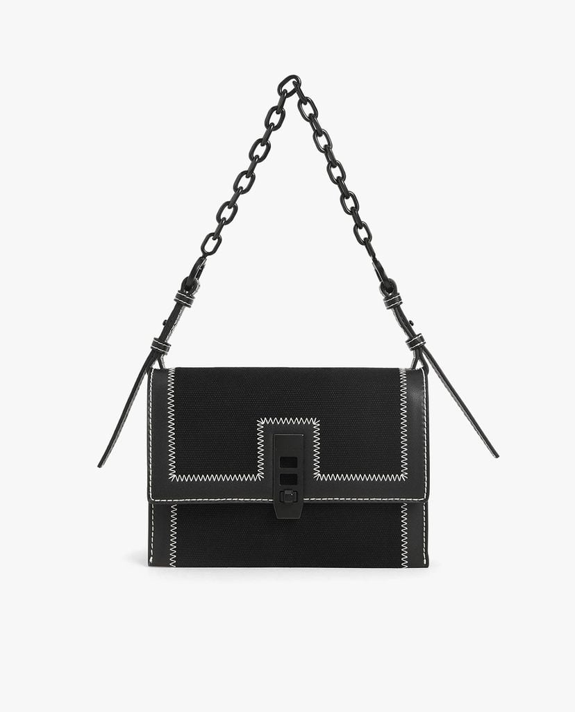 CHARLES & KEITH - Túi xách nữ nắp gập chữ nhật Turn Lock Chain