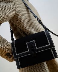 CHARLES & KEITH - Túi xách nữ nắp gập chữ nhật Turn Lock Chain