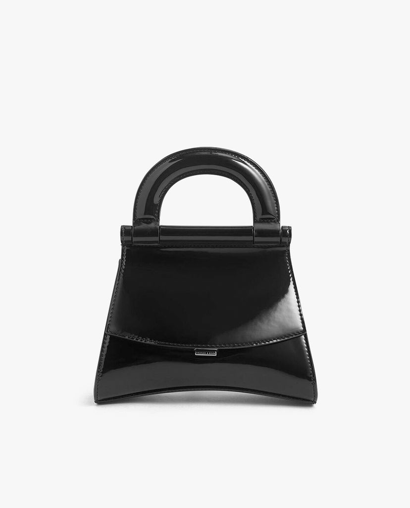 CHARLES & KEITH - Túi xách tay hình thang Patent Top