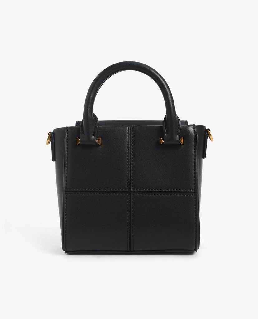 CHARLES & KEITH - Túi xách tay nữ phom vuông Textured Panelled