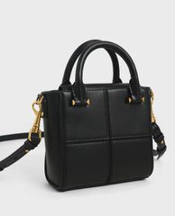 CHARLES & KEITH - Túi xách tay nữ phom vuông Textured Panelled