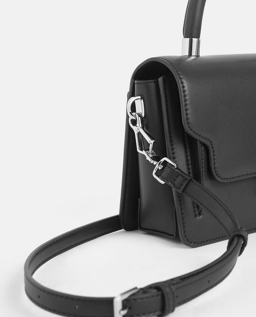 CHARLES & KEITH - Túi xách tay nữ chữ nhật Metal Buckle