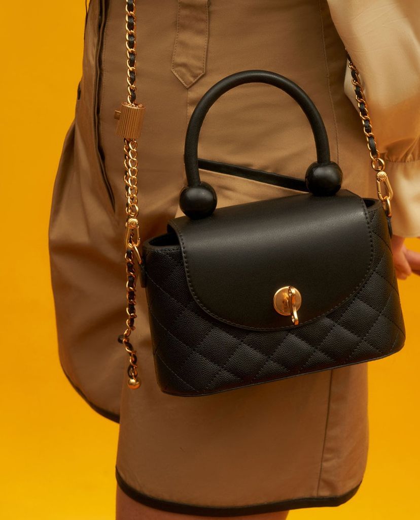 CHARLES & KEITH - Túi xách nữ tay cầm tròn thời trang