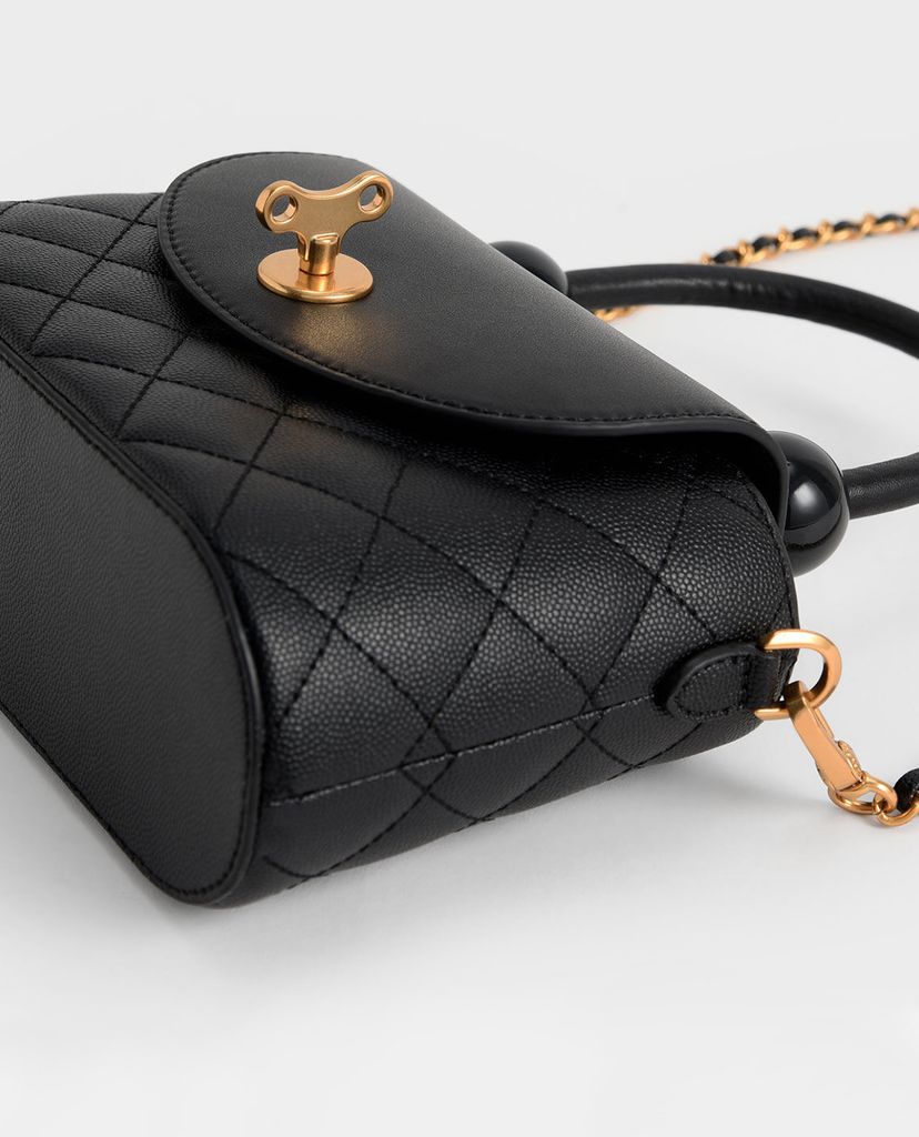 CHARLES & KEITH - Túi xách nữ tay cầm tròn thời trang