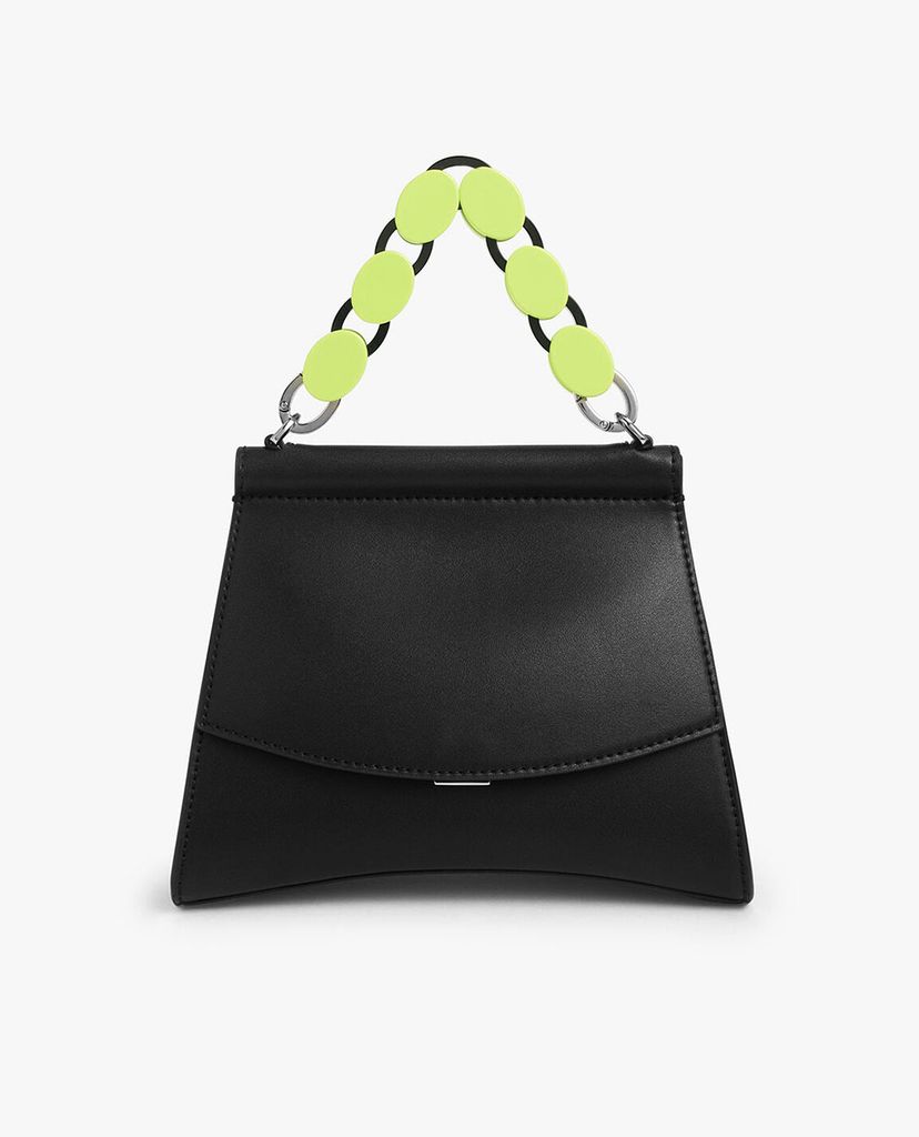 CHARLES & KEITH - Túi xách tay hình thang Acrylic Handle Sculptural