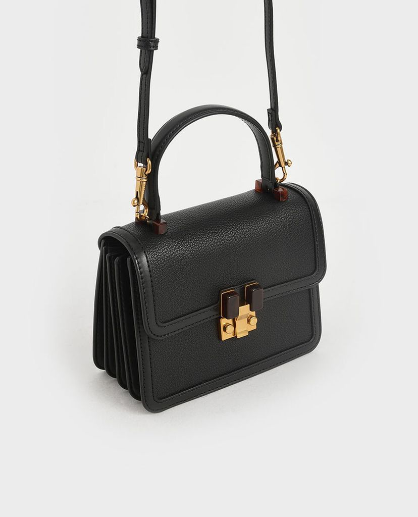 CHARLES & KEITH - Túi xách tay chữ nhật Small Chunky Chain Strap
