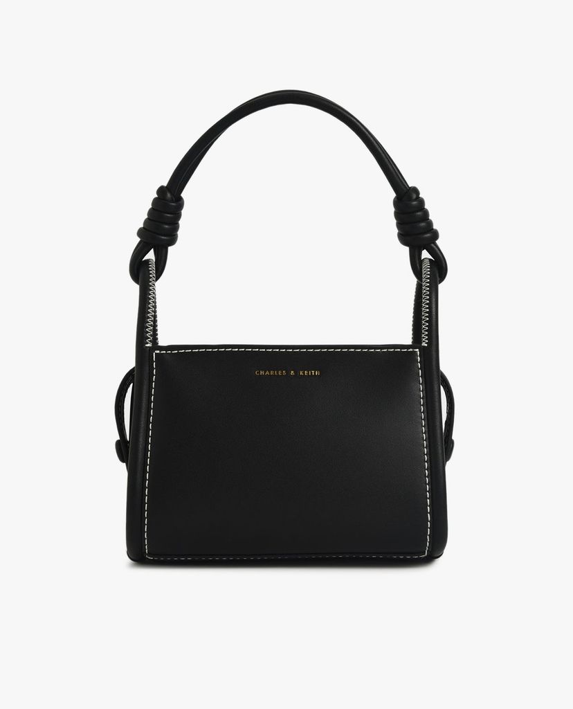 CHARLES & KEITH - Túi đeo vai nữ chữ nhật chi tiết tay cầm xoắn thời trang